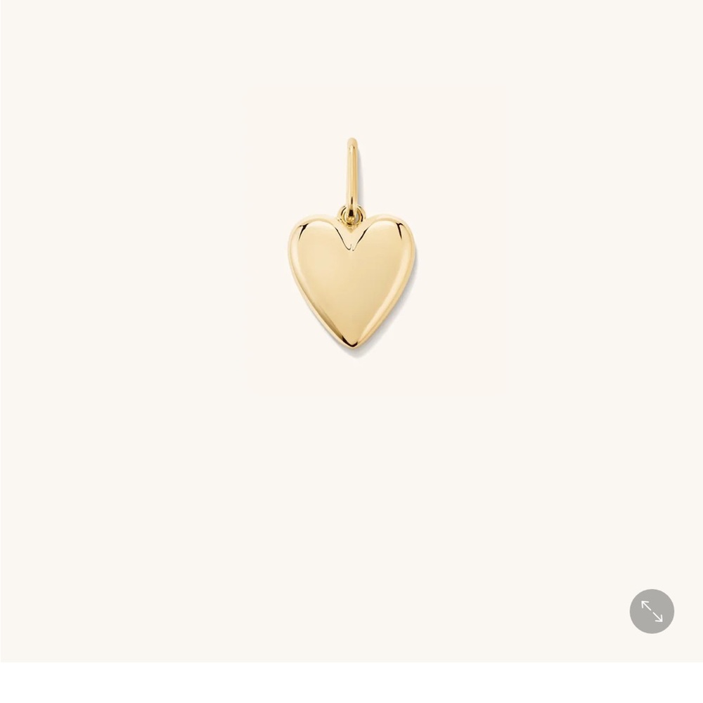 Mejuri puffy heart charm gold vermeil